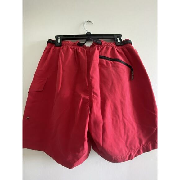 NEW OOBE Mens Cargo Trail Shorts Red Size MED Utility STRETCH w belt, Pockets - Picture 4 of 7
